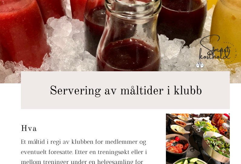 Servering Av Måltider I Klubb